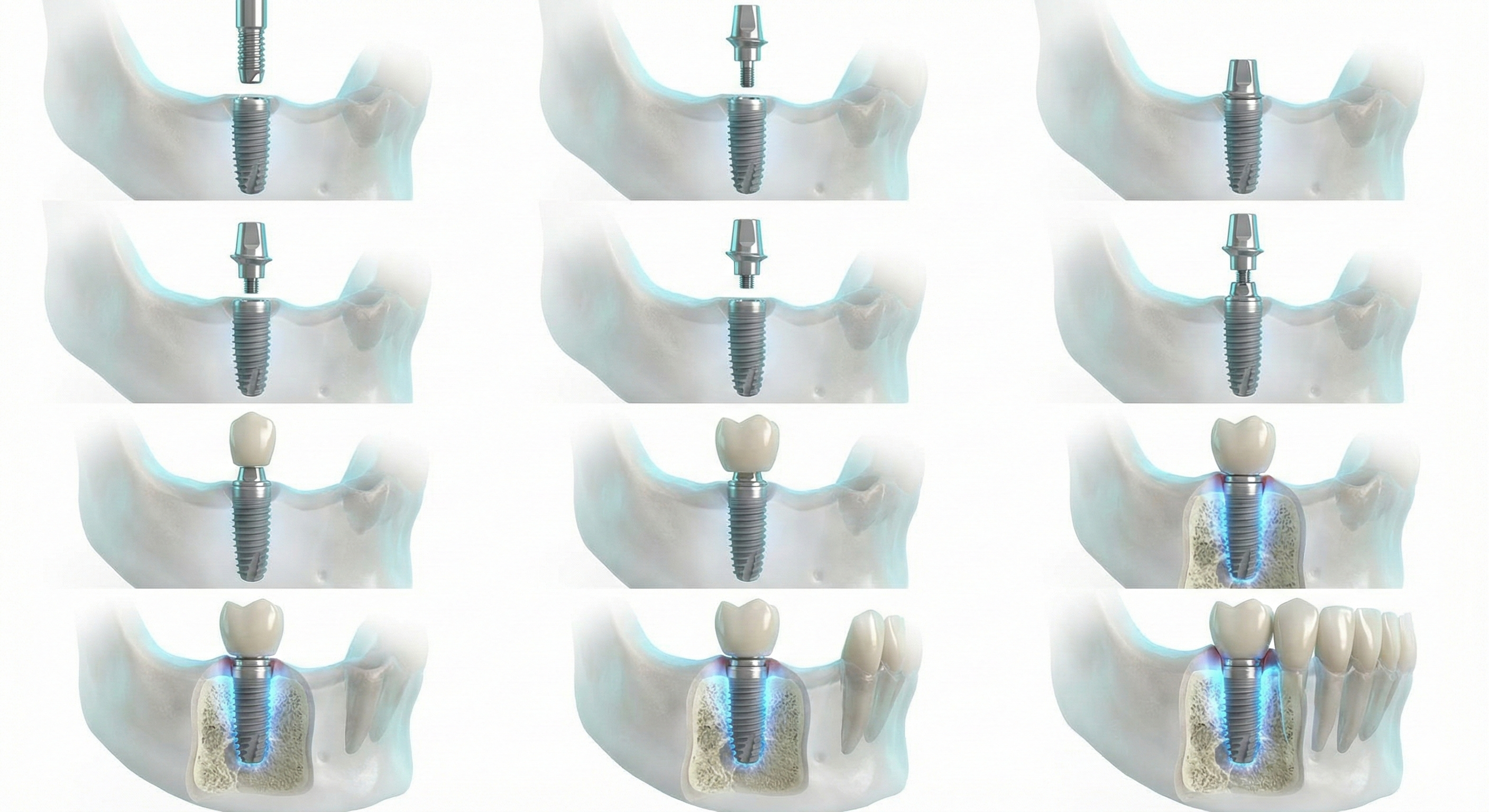 Dental Implant Before and After - Permanent solution for missing teeth at Dr. Naela Aldoghmi Clinic Amman